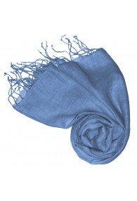 Linen Scarf Solid Colors Sky Blue LORENZO CANA