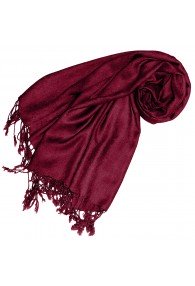 Viscose scarf Burgundy with fringes LORENZO CANA