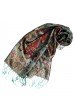 Schal 100% Seide Paisley mint hellblau braun LORENZO CANA