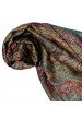 Shawl Silk Wool Paisley Red Blue Yellow For Women LORENZO CANA