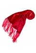 Women's Shawl Silk Velvet Damast Red LORENZO CANA