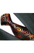 Krawatte 100% Seide Paisley schwarz orange rot LORENZO CANA