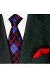 Wedding tie silk red purple LORENZO CANA