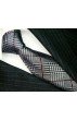 Krawatte 100% Seide Raute silber schwarz rot LORENZO CANA