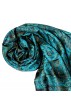 Shawl Silk Wool Paisley Cyan Bronze For Women LORENZO CANA
