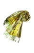Pashmina 100% Seide Paisley rostbraun grau braun LORENZO CANA