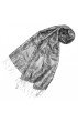 Scarf 100% Silk Paisley Grey Silver for Men LORENZO CANA 