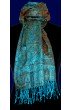 Shawl Silk Wool Paisley Cyan Bronze For Women LORENZO CANA