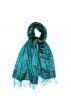 60% Seide und 40% Wolle Pashmina Paisley türkis bronze LORENZO CANA