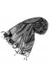 Men's Shawl Silk Viscose Paisley Grey Silver LORENZO CANA