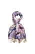 Pashmina 100% Seide Paisley rostbraun grau braun LORENZO CANA