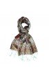 Schal 100% Seide Paisley mint hellblau braun LORENZO CANA