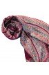 100% Viskose Schal Paisley purpur türkis gelb LORENZO CANA
