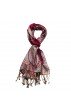 100% Viscose Scarf Paisley Burgundy Teal For Women LORENZO CANA
