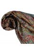 Seide Wolle Pashmina Paisley rot grün orange LORENZO CANA