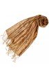 Pashmina 100% Seide Paisley rostbraun grau braun LORENZO CANA
