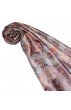 Schal 100% Seide Paisley braun rot türkis LORENZO CANA