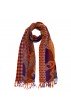 100% Wolle Pashmina Paisley braun purpur LORENZO CANA