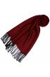 Herrenschal 100% Alpaka Raute dunkelrot purpurrot LORENZO CANA