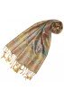 Schal 100% Seide Paisley gold gelb lachs LORENZO CANA