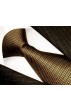 Neck Tie 100% Silk Diamond Brown Bronze LORENZO CANA