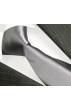 Neck Tie 100% Silk Uni Silver Grey LORENZO CANA