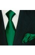 Krawattenset 100% Seide jägergrün, dunkelgrün LORENZO CANA