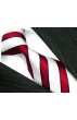 XL Herrenkrawatte 100% Seide Streifen weiss rot blau LORENZO CANA