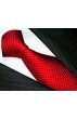 Neck Tie 100% Silk Polka Dot Red White LORENZO CANA