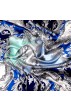 Tuch für Herren blau silber aqua Seide Floral LORENZO CANA