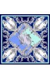Tuch für Herren blau silber aqua Seide Floral LORENZO CANA
