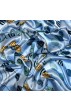 Tuch für Herren hellblau blau gold Seide Floral LORENZO CANA