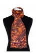 Herrenschaltuch Damen Baumwolle Seide Paisley violett orange LORENZO CANA