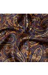 Seidenschal Damen blau orange gold Paisley LORENZO CANA
