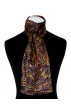 Seidenschal Damen blau orange gold Paisley LORENZO CANA