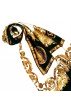 Tuch für Damen gold weiss schwarz Seide Floral LORENZO CANA