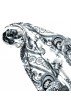 Tuch für Herren silber weiss schwarz Seide Floral LORENZO CANA