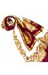 Tuch für Damen gold weiss bordeaux Seide Floral LORENZO CANA