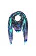 Tuch für Damen türkis rose blau Seide Floral LORENZO CANA