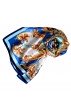 Tuch für Herren blau gold orange Seide Floral LORENZO CANA