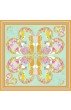 Tuch Damen 100% Seide aqua senf pink Floral LORENZO CANA