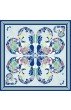 Tuch Damen 100% Seide aqua blau grün Floral LORENZO CANA