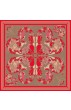 Tuch Damen 100% Seide rot braun rosa Floral LORENZO CANA