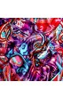 XL Damentuch 100% Seide Floral Pink Violett LORENZO CANA