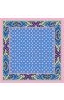 Tuch Damen 100% Seide hellblau rosa violett Punkte LORENZO CANA
