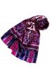 Seidenschal Damen rosa violett blau rot Paisley LORENZO CANA