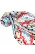 Tuch für Herren hellblau rot weiss Seide Floral LORENZO CANA