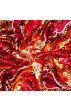Tuch für Damen rot beere gelb Seide Floral LORENZO CANA