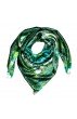 Tuch für Damen hellgrün aqua petrol Seide Floral LORENZO CANA