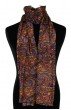 Herrenschaltuch Damen Baumwolle Seide Paisley blau orange gelb LORENZO CANA